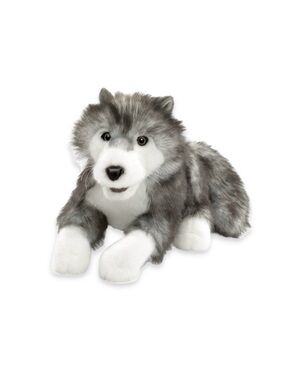 Folkmanis Timber Wolf Hand Puppet Plush Toy Theater Timberwolf Hound Dog